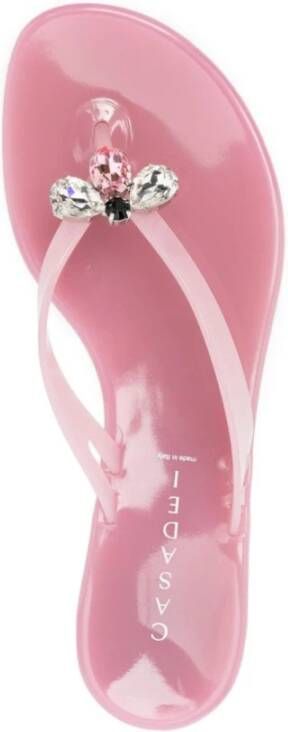 Casadei Roze Sandalen met Kristallen Versiering Pink Dames
