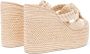 Casadei Roze Strandgekleurde Sleehak Sandalen Beige Dames - Thumbnail 4