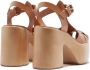 Casadei Hoge hak sandalen geïnspireerd door de jaren 70 Beige Dames - Thumbnail 4