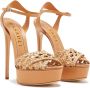 Casadei Versilia Platform Sandalen Beige Dames - Thumbnail 4