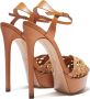 Casadei Versilia Platform Sandalen Beige Dames - Thumbnail 5