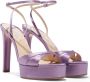 Casadei Hoge Hak Platform Sandalen Purple Dames - Thumbnail 2