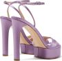 Casadei Hoge Hak Platform Sandalen Purple Dames - Thumbnail 4