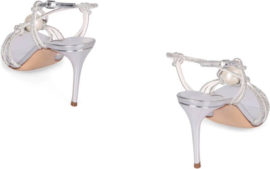 Casadei Sandalen met Kristallen Hak en Enkelbandje