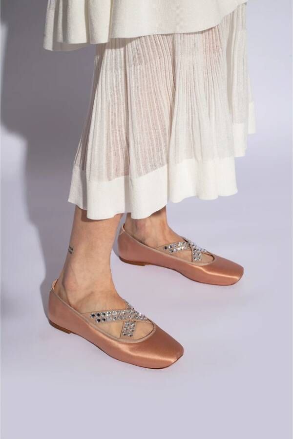 Casadei Satijnen balletflats Pink Dames