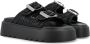 Casadei Geborduurde Zwarte Slides Black Dames - Thumbnail 11