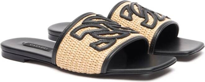 Casadei Portofino Slip-On Sandalen Beige Dames
