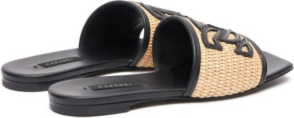 Casadei Portofino Slip-On Sandalen Beige Dames
