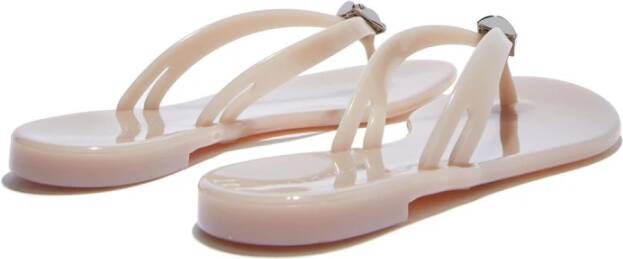 Casadei Kristal Solitaire Jelly Flip Flops Gray Dames - Foto 8