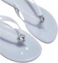 Casadei Kristal Solitaire Jelly Flip Flops Gray Dames - Thumbnail 5