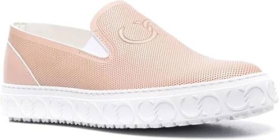 Casadei Beige Leren Slip-On Sneakers Beige Dames