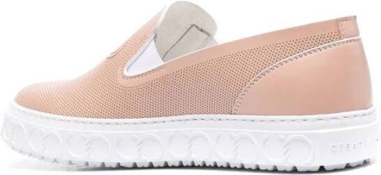 Casadei Beige Leren Slip-On Sneakers Beige Dames