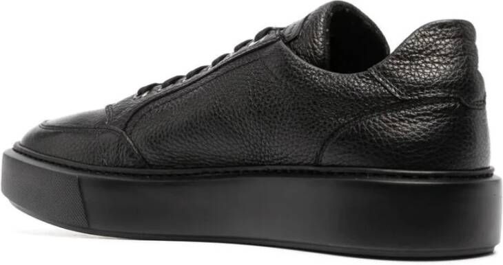Casadei Zwarte Leren Sneakers voor Mannen Black Heren
