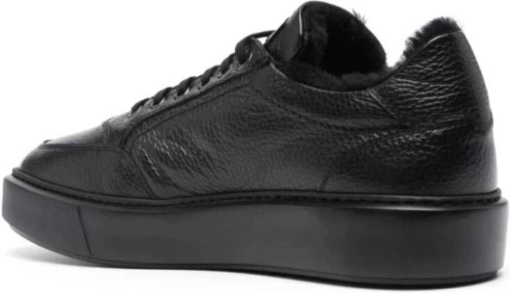 Casadei Blauw Leren Wol Sneaker Trainers Blue Heren