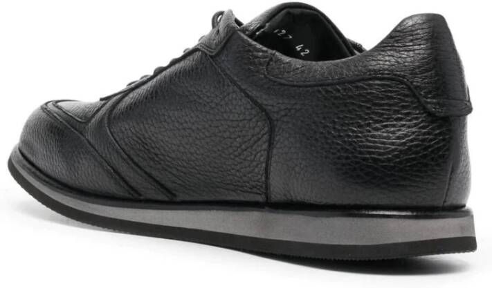 Casadei Zwarte leren casual trainers Black Heren
