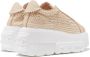 Casadei Gestructureerde vegan leren sneakers met rubberen zool Beige Dames - Thumbnail 4