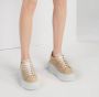 Casadei Gestructureerde vegan leren sneakers met rubberen zool Beige Dames - Thumbnail 6
