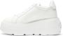 Casadei Logo Leren Platform Sneakers White Dames - Thumbnail 3
