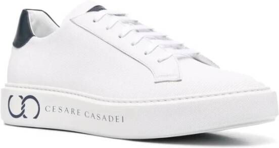 Casadei Witte Leren Sneakers voor Mannen White Heren