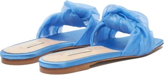 Casadei Stijlvolle en elegante bohemian blauwe zijden sandaal Blue Dames