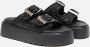 Casadei Geborduurde Zwarte Slides Black Dames - Thumbnail 8