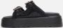 Casadei Geborduurde Zwarte Slides Black Dames - Thumbnail 9