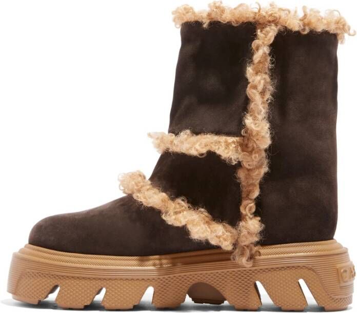 Casadei Stoere Winter Enkellaars Bruin Dames