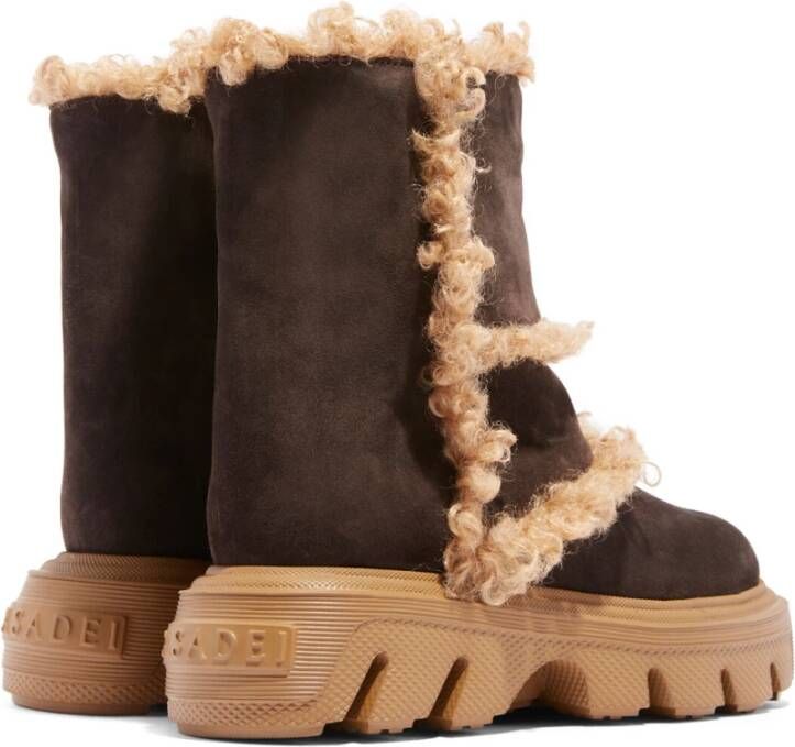 Casadei Stoere Winter Enkellaars Bruin Dames