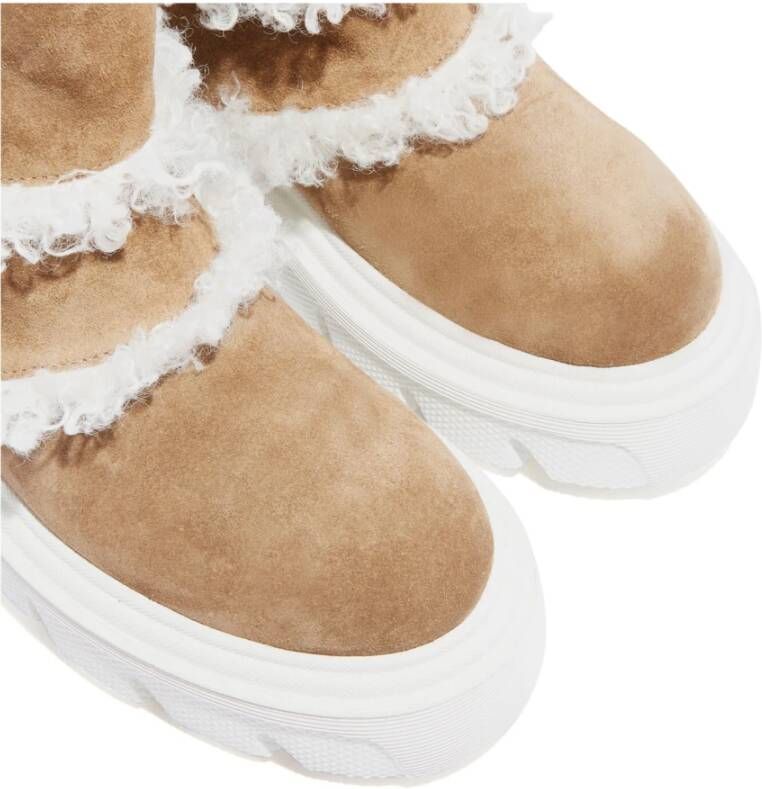Casadei Stoere Winter Enkellaars Bruin Dames