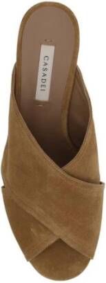 Casadei Suède Muiltjes Lage Hak Casual Stijl