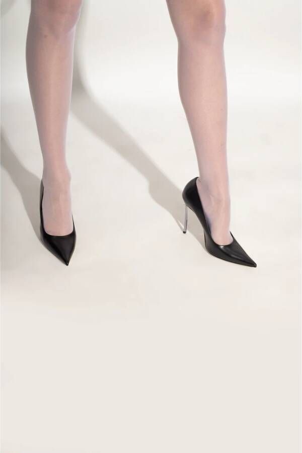 Casadei Super Blade leren stiletto pumps Zwart Dames