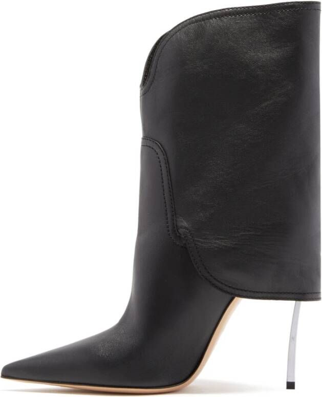 Casadei Superblade Titilla Leren Enkellaars Zwart Dames