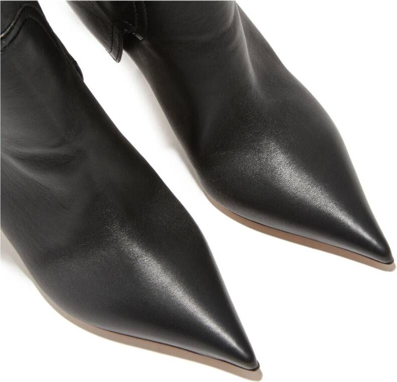 Casadei Superblade Titilla Leren Enkellaars Zwart Dames