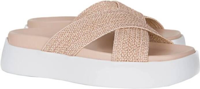 Casadei Teenslippers Sliders Beige Dames