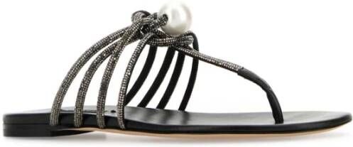 Casadei Versierde Stof Teenslippers