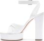 Casadei Witte Leren Plateau Sandaal White Dames - Thumbnail 3