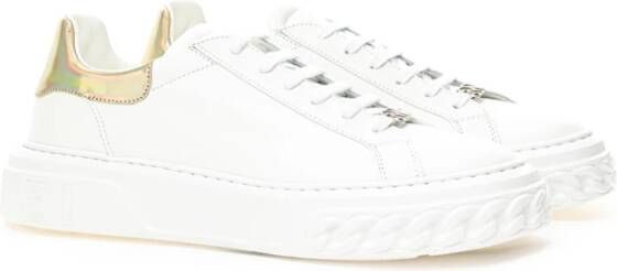 Casadei Witte Leren Sneaker Off Road White Dames