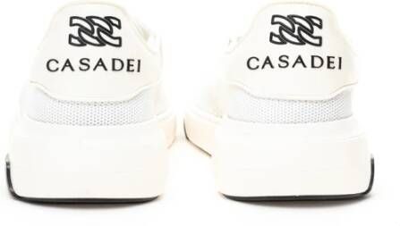 Casadei Witte Stoffen Sneaker White Dames