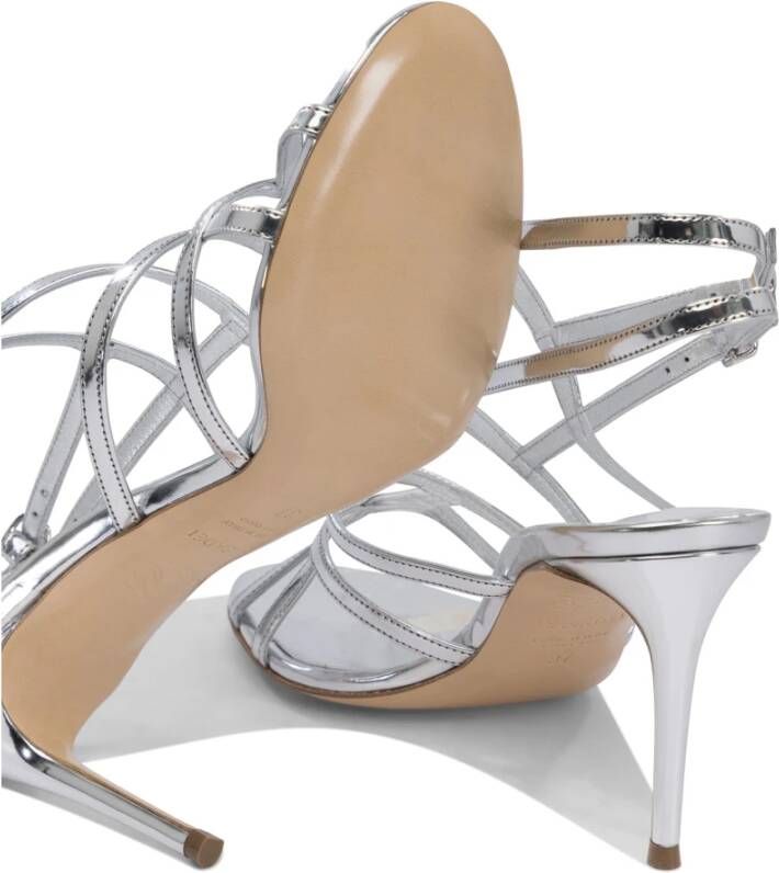 Casadei Zilveren Sandalen voor Vrouwen Ss25