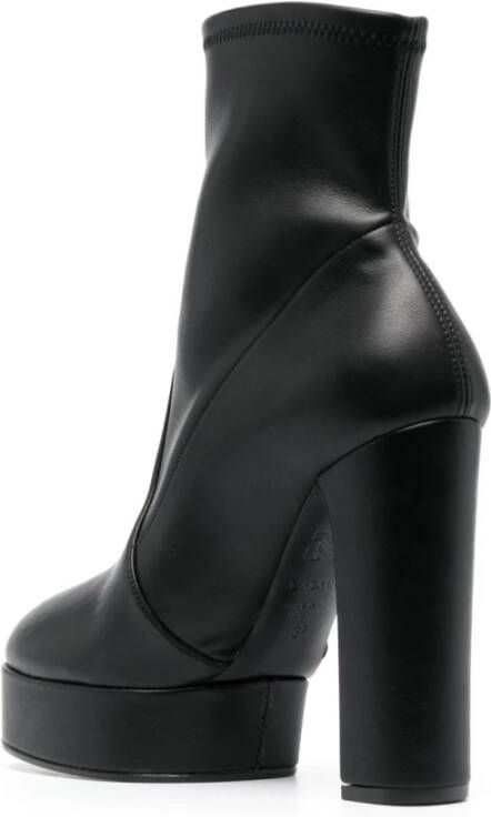 Casadei Zwarte Betty Leren Laarzen Zwart Dames