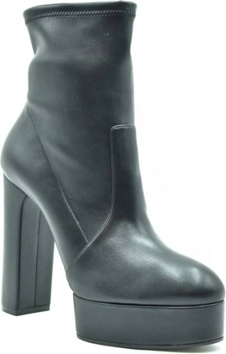 Casadei Zwarte Enkellaarzen voor Dames Black Dames