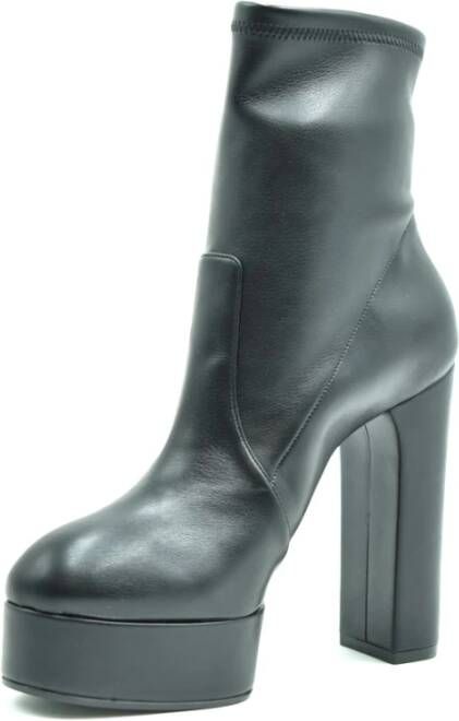 Casadei Zwarte Enkellaarzen voor Dames Black Dames