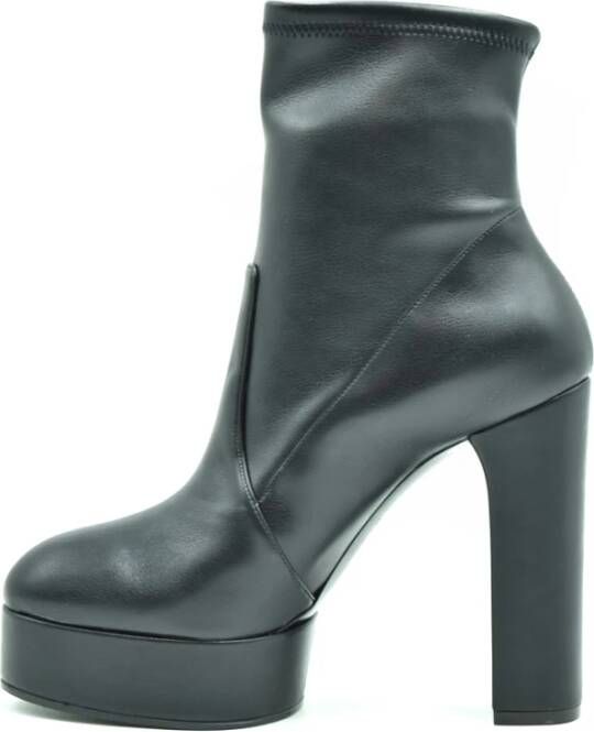 Casadei Zwarte Enkellaarzen voor Dames Black Dames