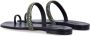 Casadei Zwarte Gesloten Platte Sandalen met Strass - Thumbnail 2