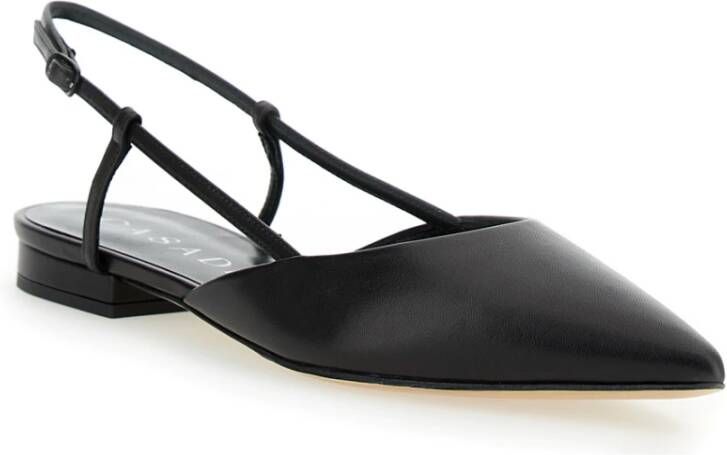 Casadei Zwarte Hakken Scarlet Flats Black Dames