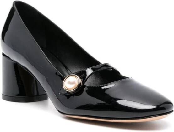 Casadei Zwarte lakleren schoenen met parelversiering Black Dames