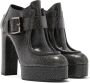 Casadei Zwarte leren Harley schoen met gebarsten effect Zwart Dames - Thumbnail 2