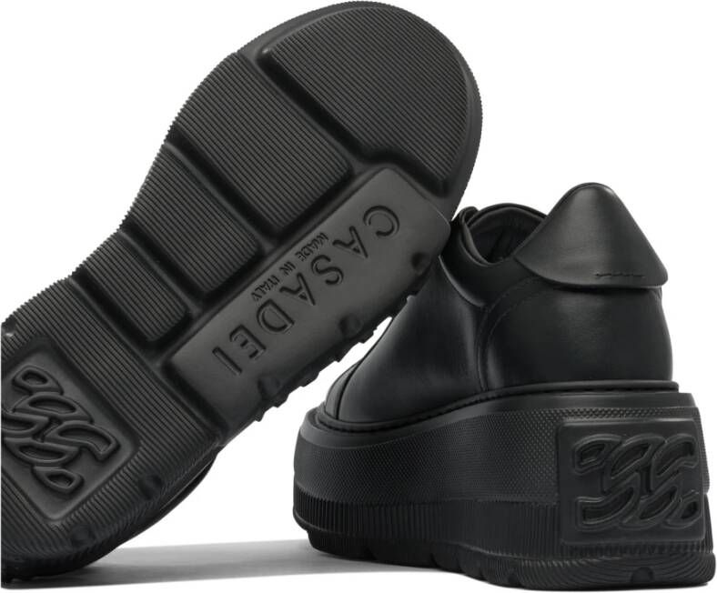 Casadei Zwarte Leren Sneakers voor Vrouwen