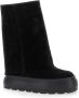 Casadei Boots Black Boots With Turn-Up With Platform In Suede in zwart - Thumbnail 3
