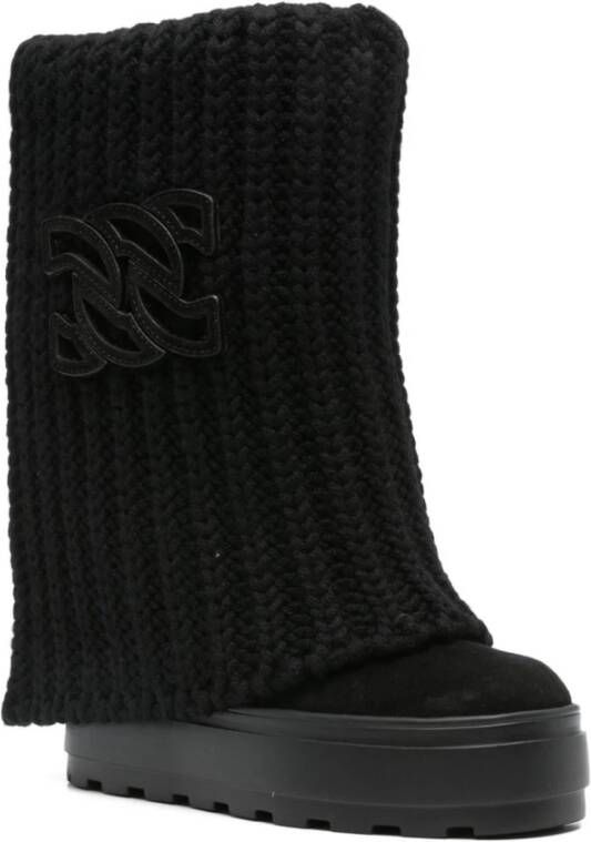 Casadei Zwarte Tricot Laarzen